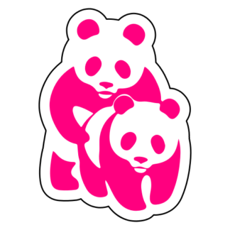 Naughty Panda Sticker (Hot Pink)